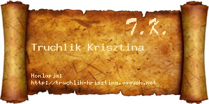 Truchlik Krisztina névjegykártya